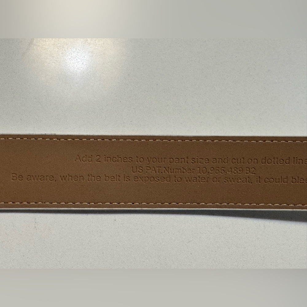 Nextbelt Mens Ratchet Golf Belt White With Gun Metal Buckle CUT TO SIZE 32" - Picture 7 of 10
